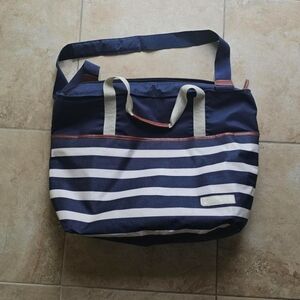 Large Keep Cool Cooler Bag Navy With White Stripes